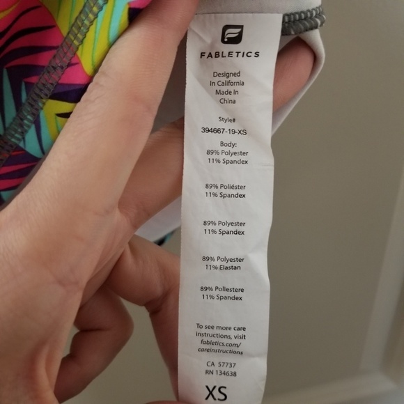 Fabletics Embra Chevron Keyhole Back Tank Size XS - Picture 7 of 7